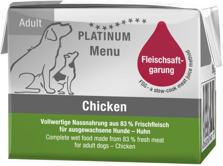 PLATINUM Hundenassfutter Menu Chicken