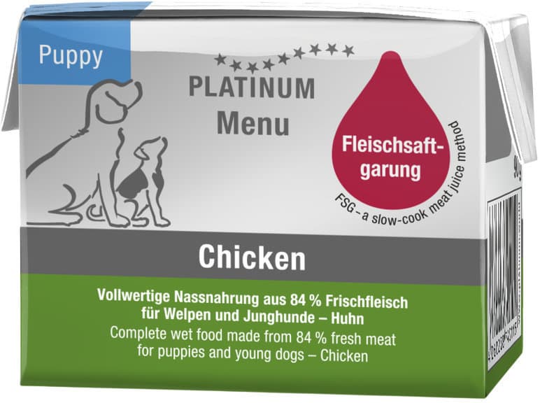 PLATINUM Hundenassfutter Menu Puppy Chicken