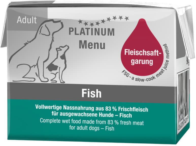PLATINUM Hundenassfutter Menu Fish