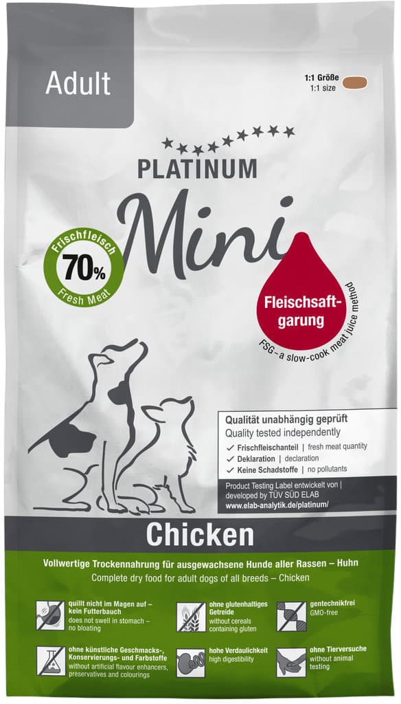 PLATINUM Hundetrockenfutter Chicken Mini