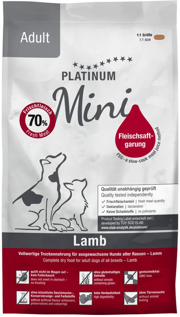 PLATINUM Hundetrockenfutter Lamb Mini