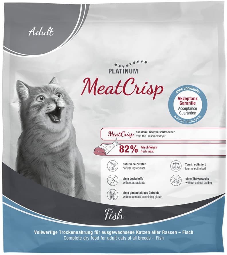 PLATINUM Katzentrockenfutter MeatCrisp Fish