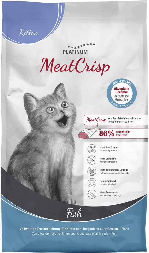PLATINUM Katzentrockenfutter MeatCrisp Kitten Fish