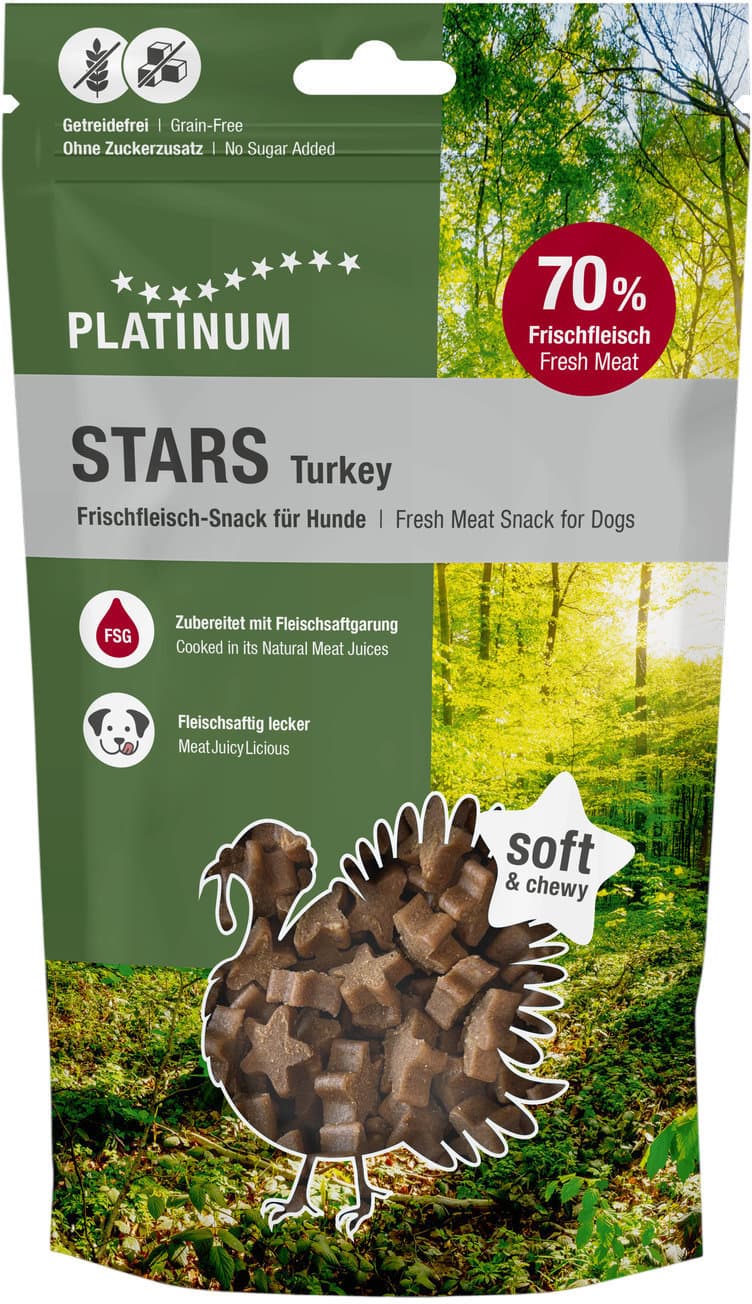 PLATINUM Hundesnack Stars Turkey