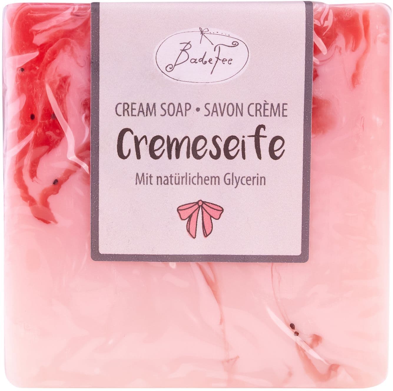 BadeFee Blockseife Erdbeer-Rhabarber