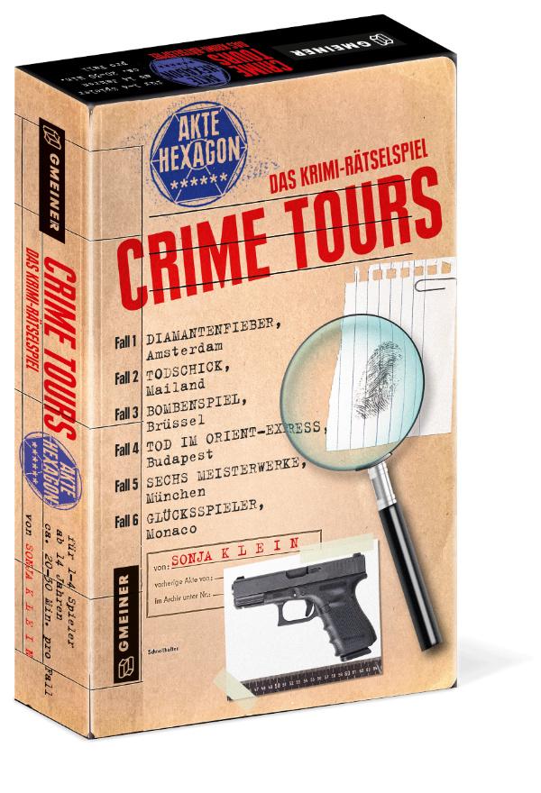 GMEINER-Verlag - CRIME TOURS - AKTE HEXAGON - Das Krimi-Rätselspiel