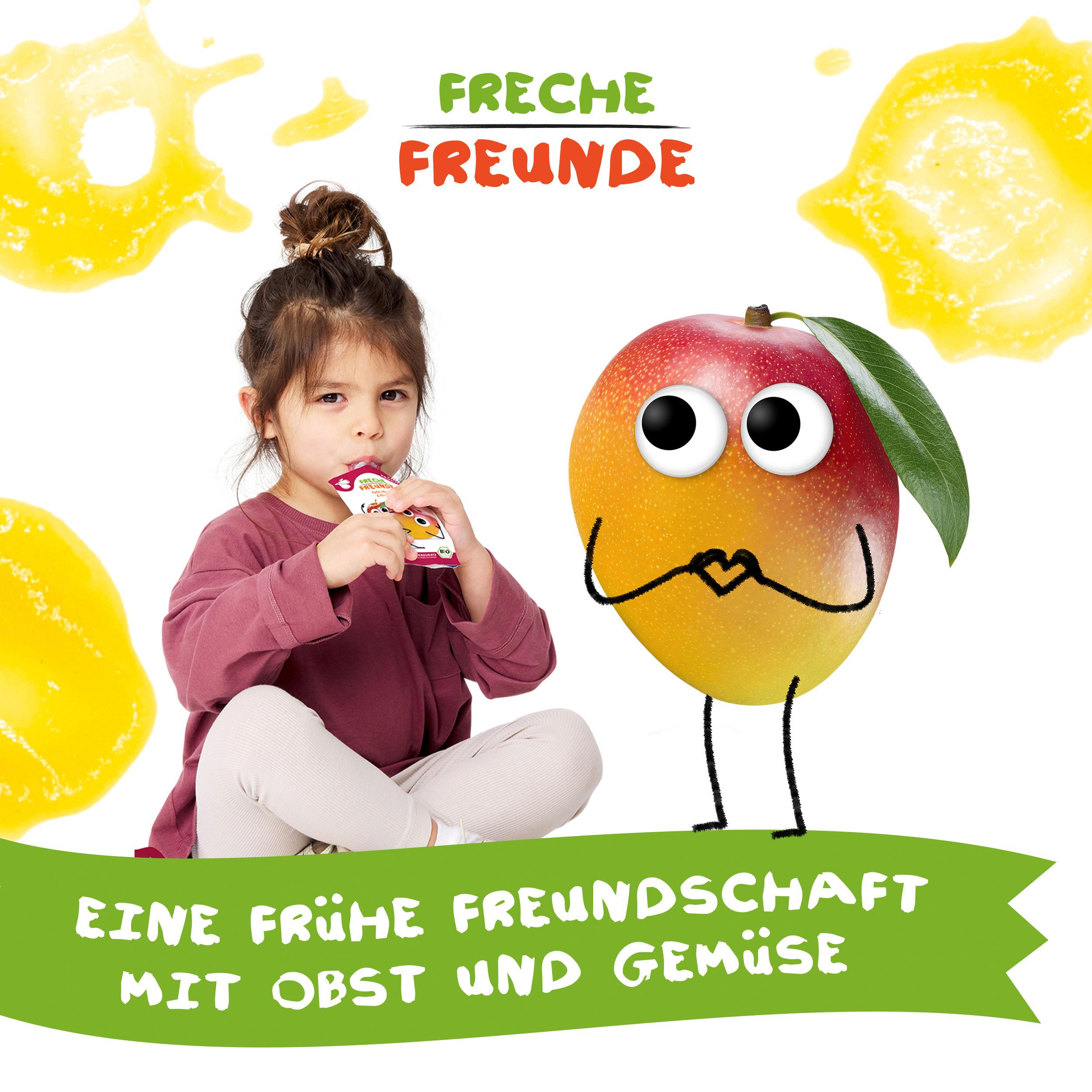 Produktbild Freche Freunde Bio Quetschie 100% Apfel, Mango&Pfirsich 8 von 9