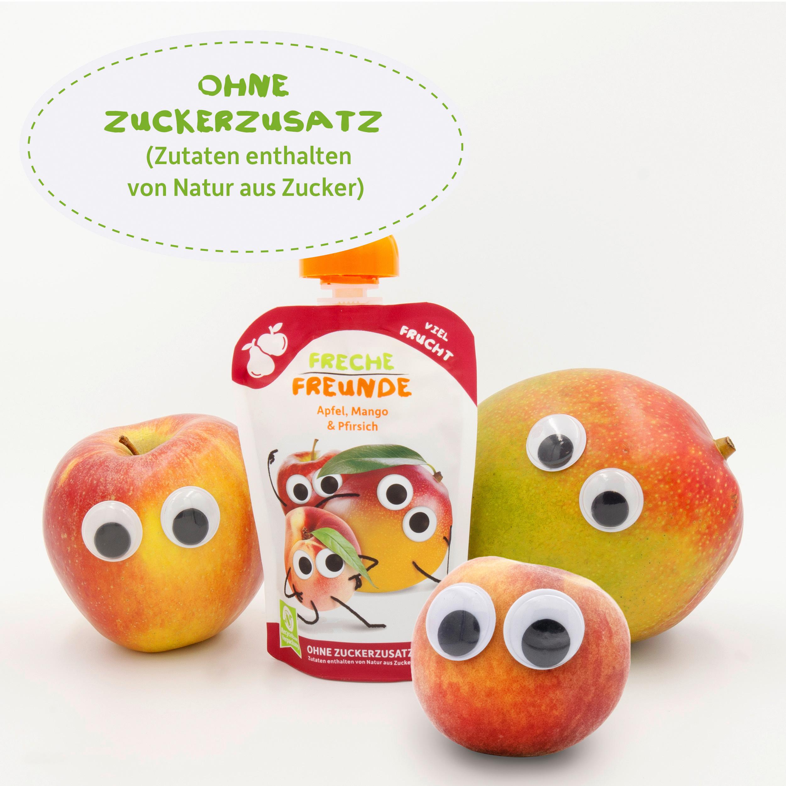 Produktbild Freche Freunde Bio Quetschie 100% Apfel, Mango&Pfirsich 9 von 9