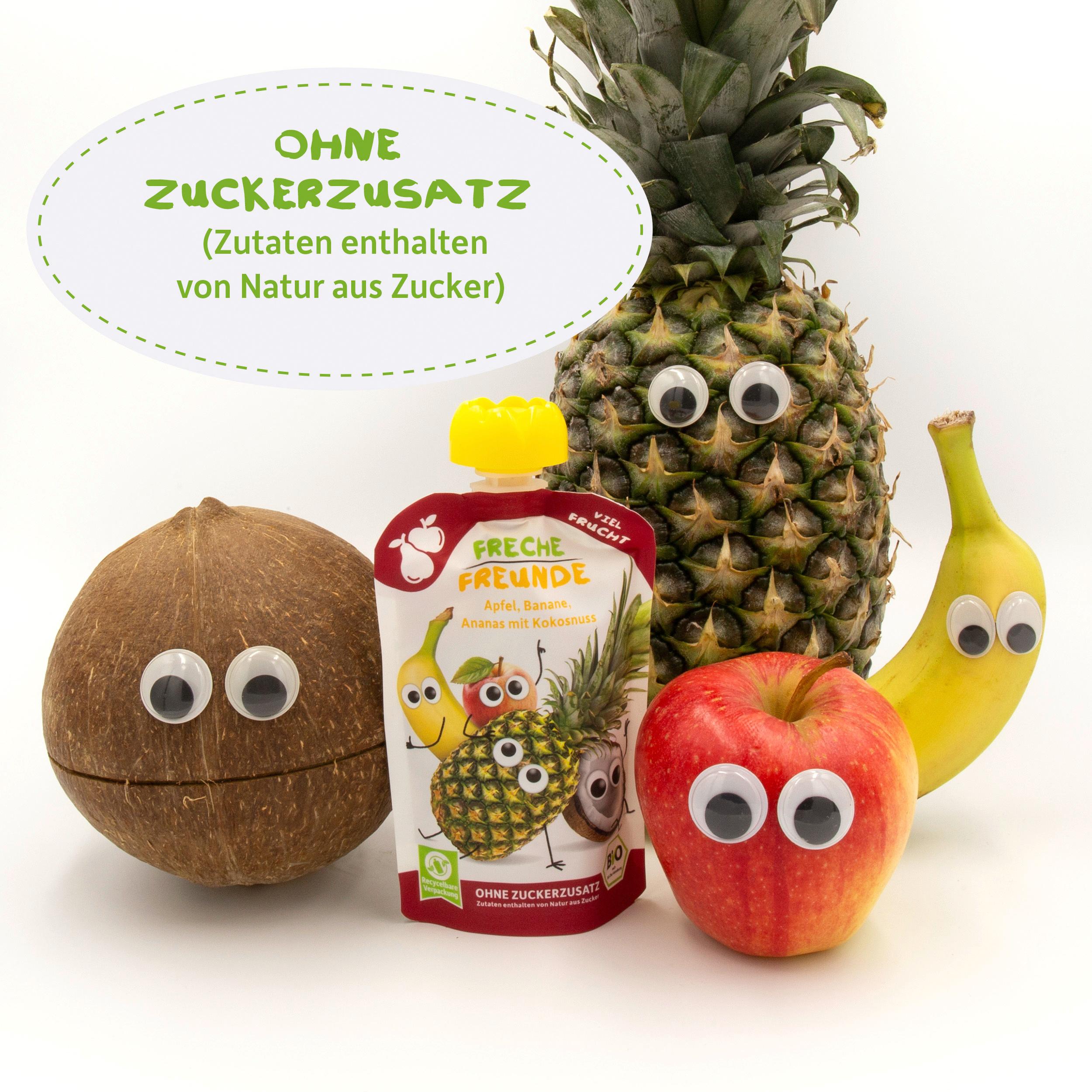 Produktbild Freche Freunde Bio Quetschie 100% Apfel, Banane, Ananas&Kokosnuss 8 von 10