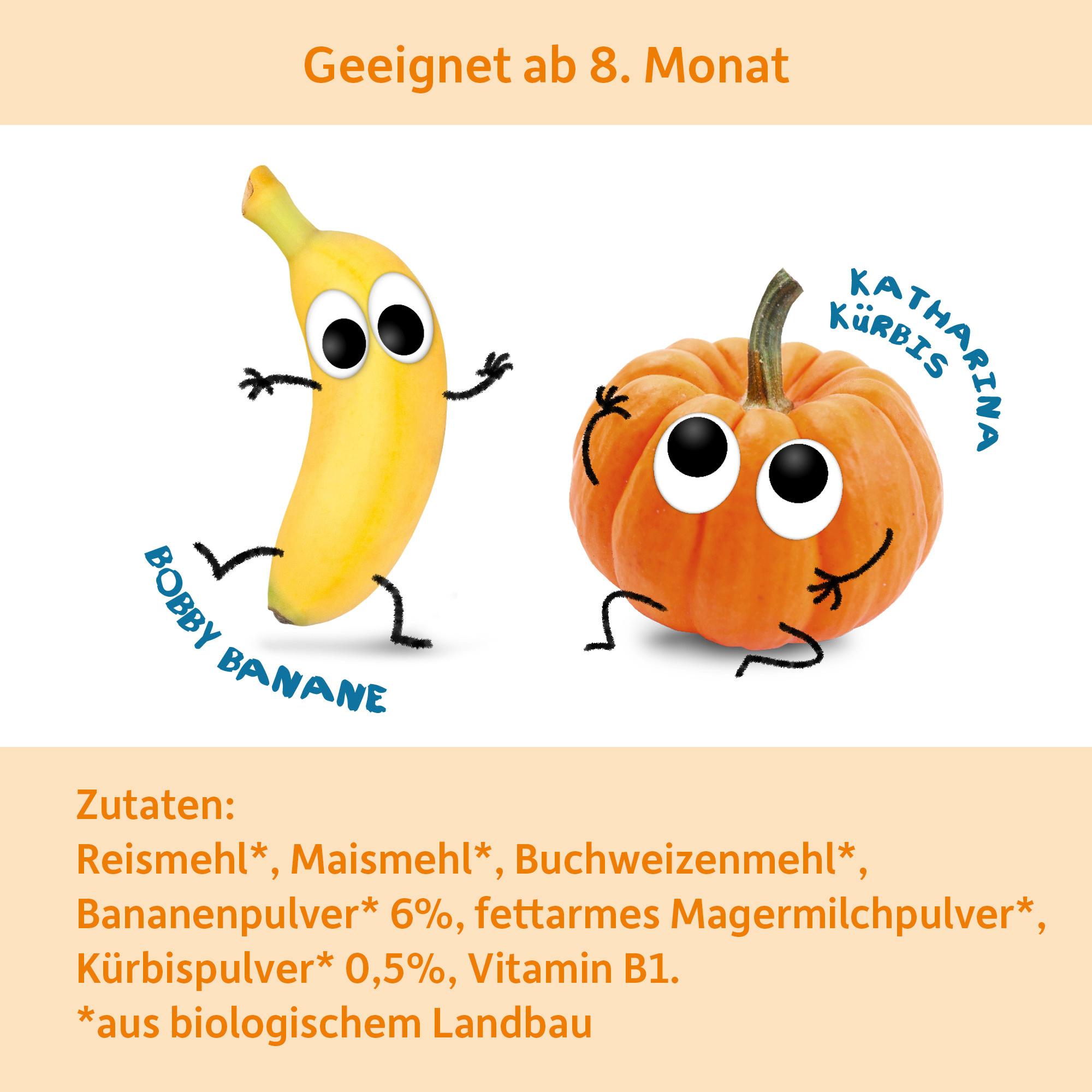 Produktbild Freche Freunde Bio Knusper-Schnitte Banane&Kürbis 2 von 9