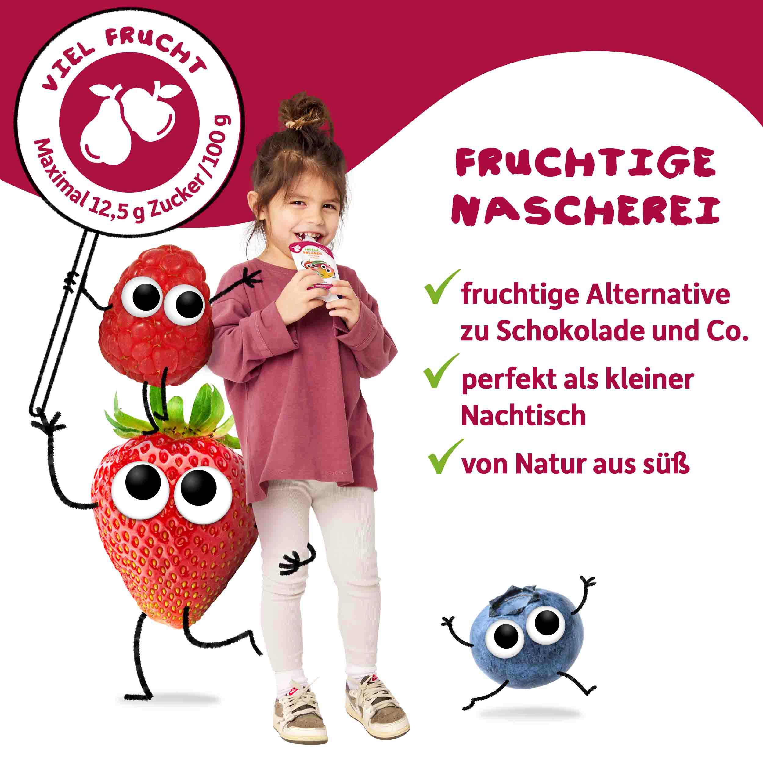 Produktbild Freche Freunde Bio Quetschie 100% Apfel, Erdbeere, Blaubeere&Himbeere 10 von 10