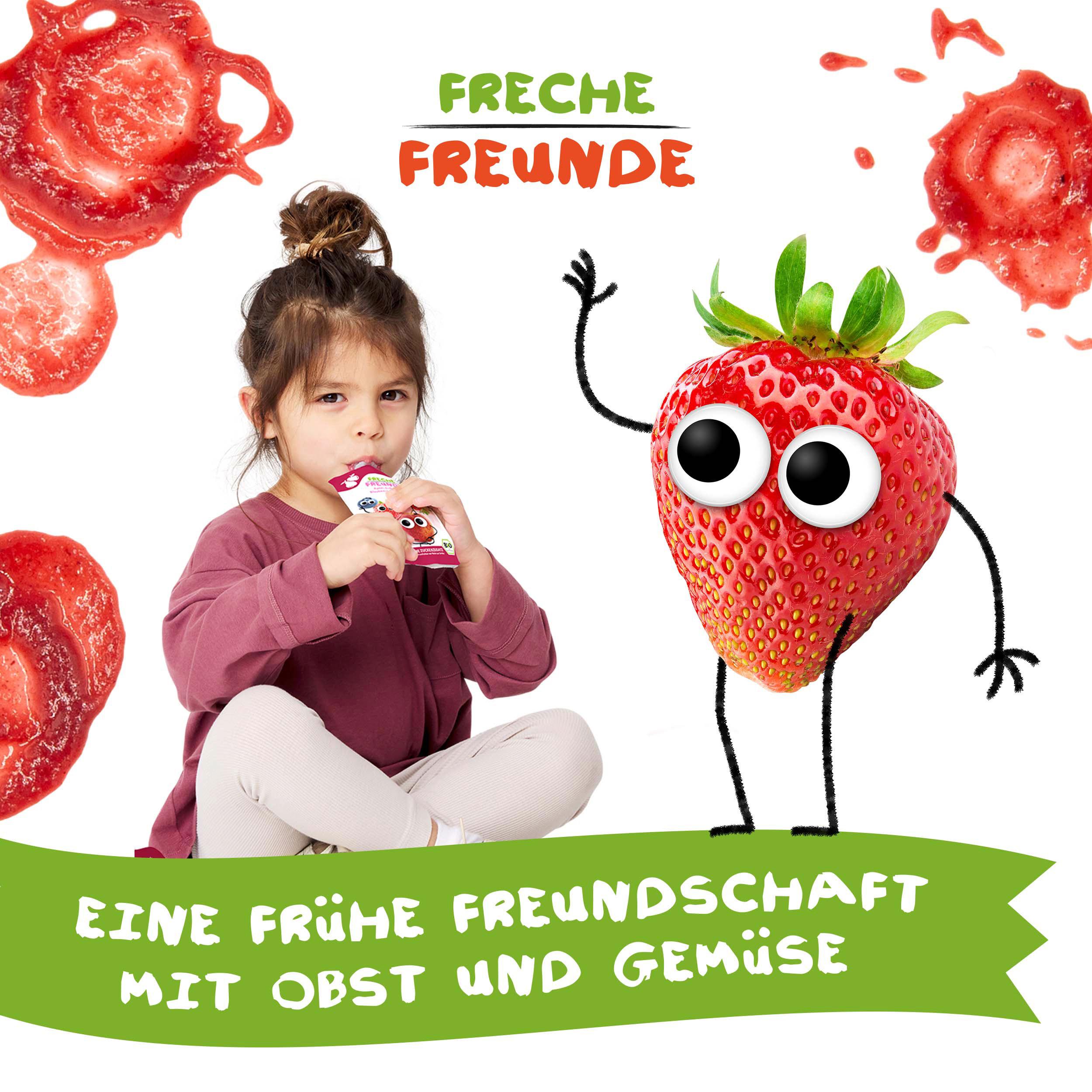 Produktbild Freche Freunde Bio Quetschie 100% Apfel, Erdbeere, Blaubeere&Himbeere 7 von 10