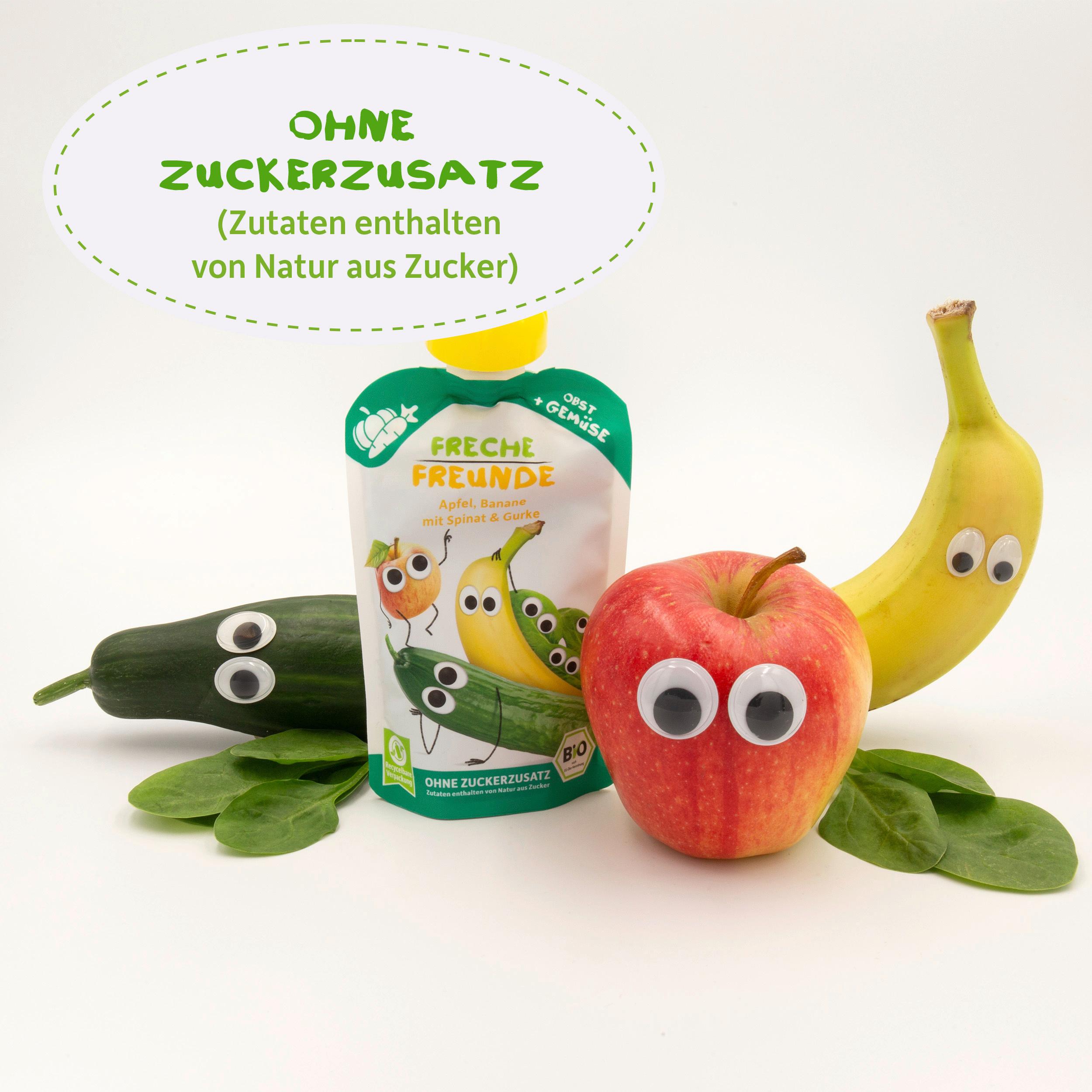 Produktbild Freche Freunde Quetschie Apfel, Banane, Spinat&Gurke 8 von 8