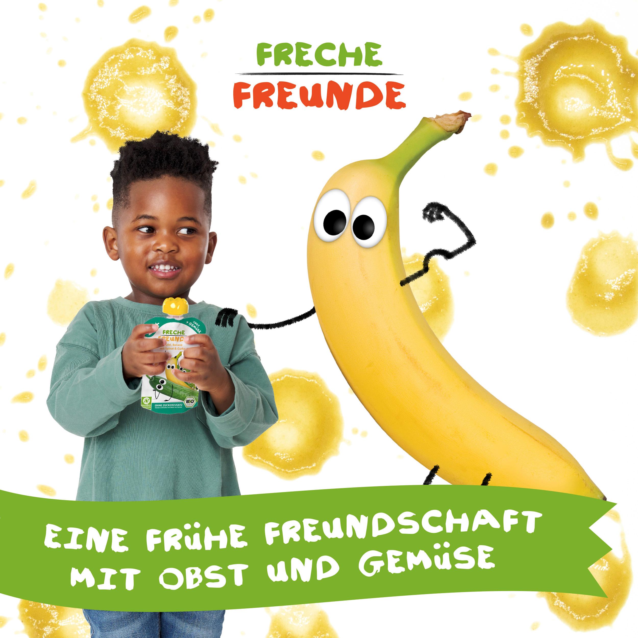 Produktbild Freche Freunde Quetschie Apfel, Banane, Spinat&Gurke 7 von 8