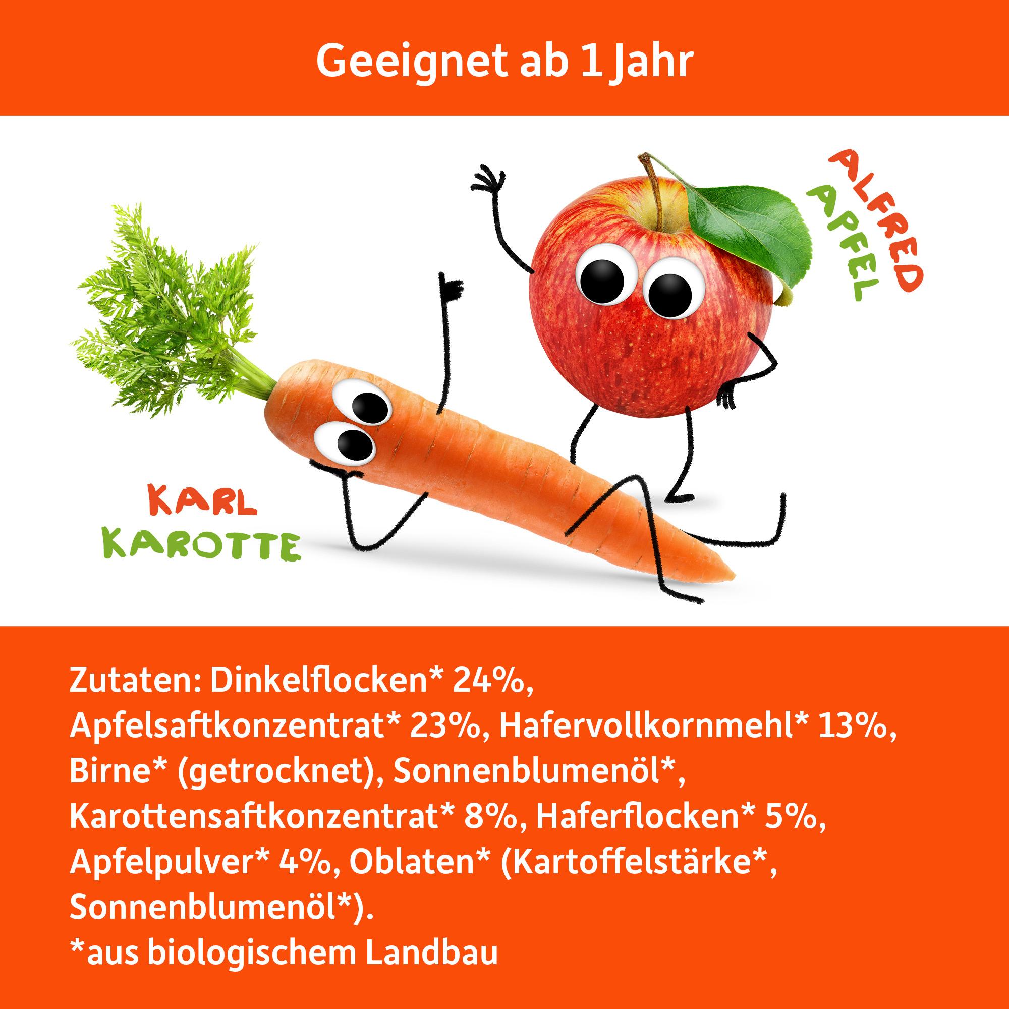 Produktbild Freche Freunde Bio Getreideriegel Apfel&Karotte 4er-Pack 7 von 11