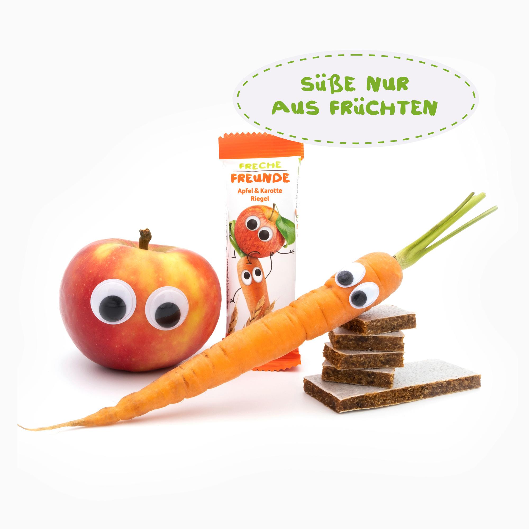 Produktbild Freche Freunde Bio Getreideriegel Apfel&Karotte 4er-Pack 4 von 11