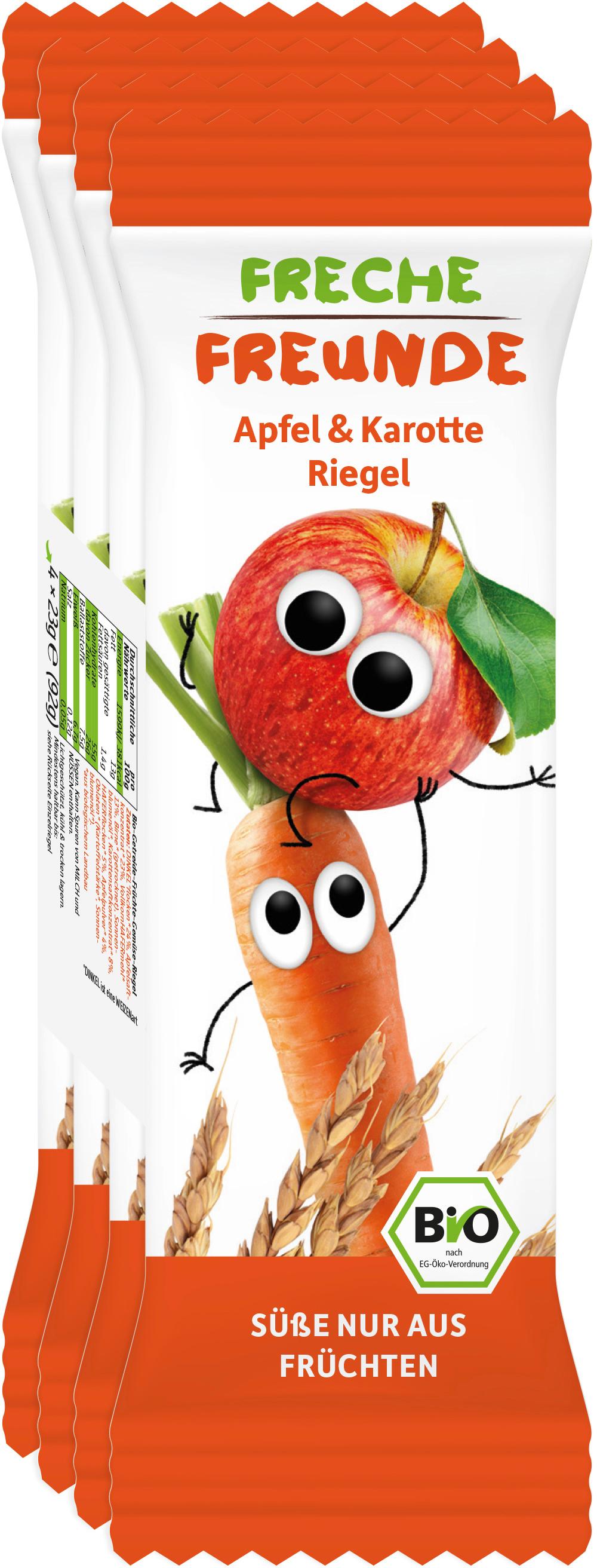 Produktbild Freche Freunde Bio Getreideriegel Apfel&Karotte 4er-Pack 6 von 11