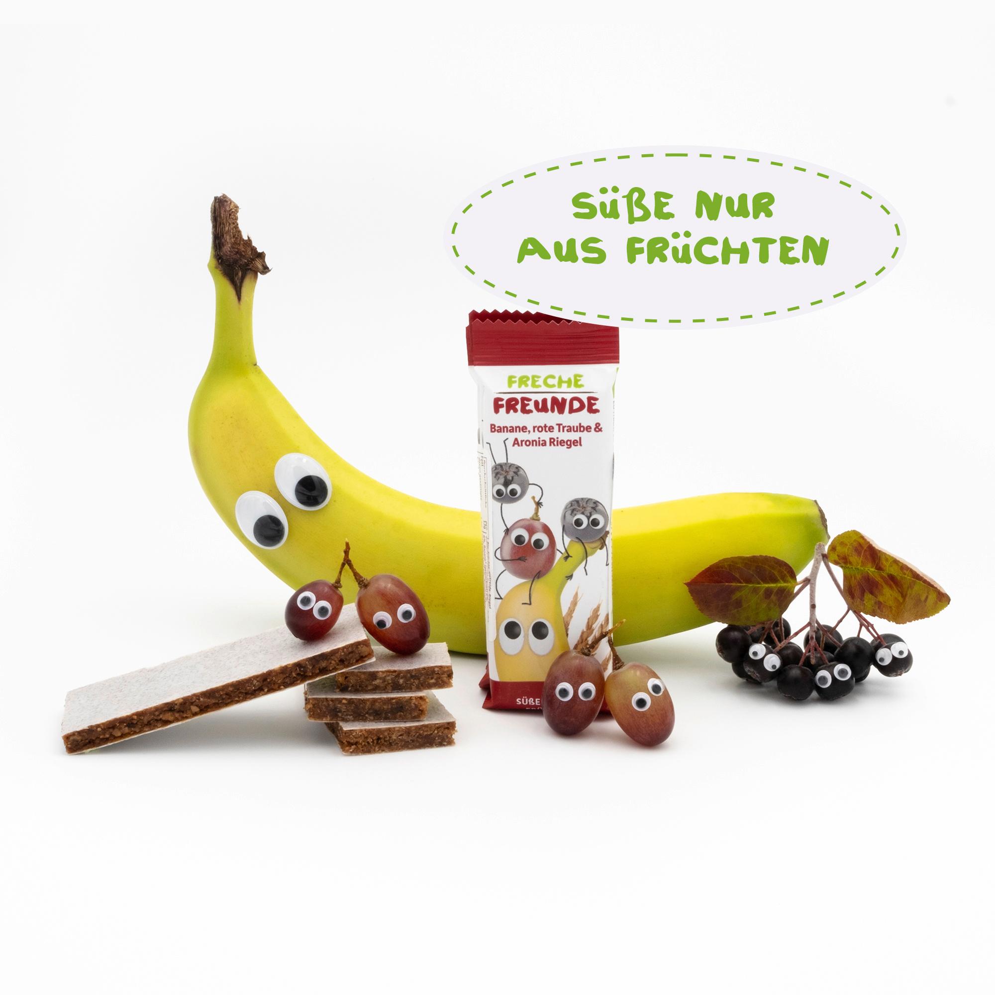 Produktbild Freche Freunde Bio Getreideriegel Rote Traube, Aronia&Banane 4er-Pack 9 von 12