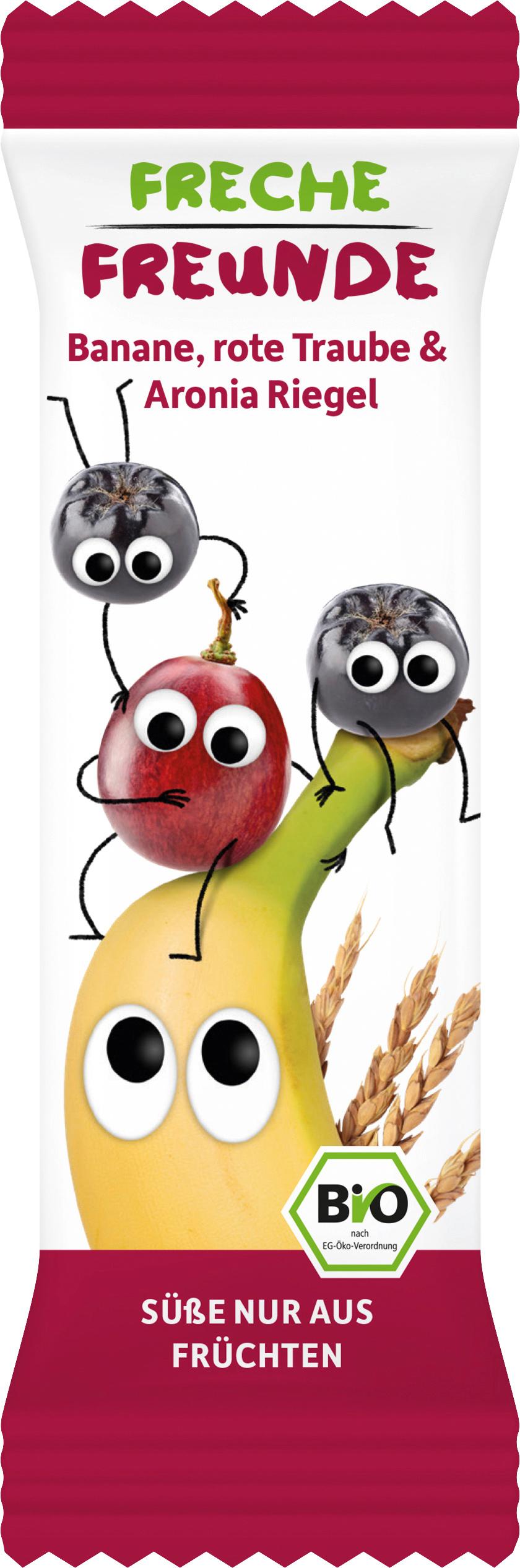 Produktbild Freche Freunde Bio Getreideriegel Rote Traube, Aronia&Banane 4er-Pack 6 von 12