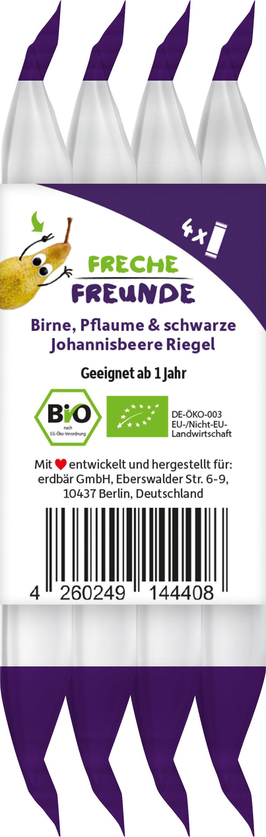 Produktbild Freche Freunde Bio Riegel Pflaume&Brombeere 4x23g 9 von 11