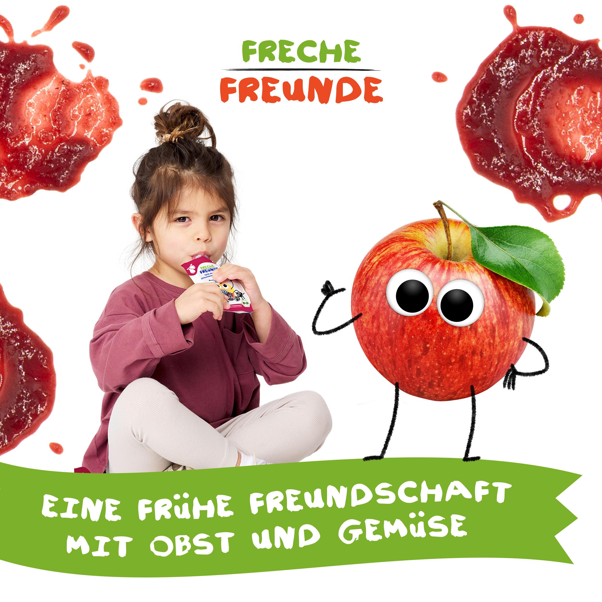 Produktbild Freche Freunde Bio Quetschie  Apfel, Blaubeere, Johannisbeere&Brombeere 6 von 10
