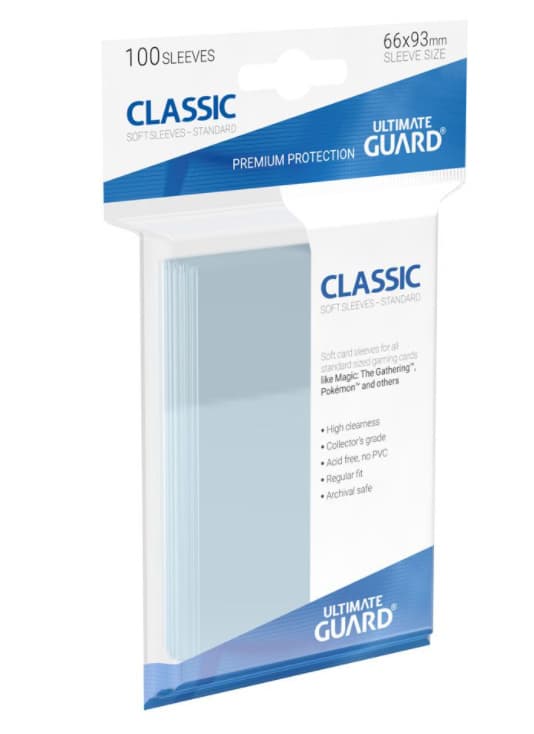Produktbild Ultimate Guard Classic Soft Sleeves Standardgröße Transparent (100) UGD010001 2 von 3