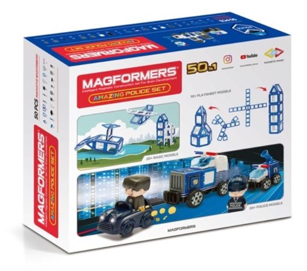 Produktbild Magformers 278-55 - Amazing Police Set 50 Teile 2 von 7
