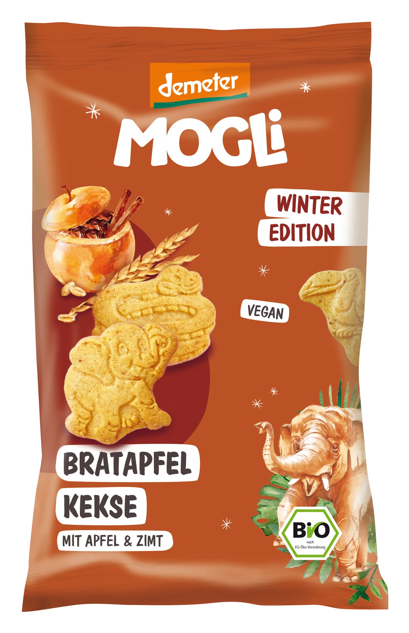 MOGLI Bio Bratapfel Kekse mit Apfel und Zimt