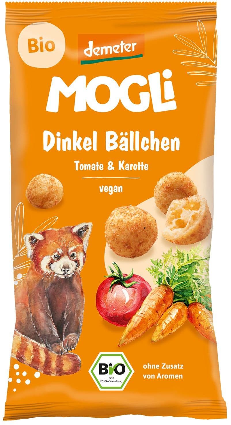 MOGLi Bio Demeter Dinkel Bällchen Tomate & Karotte