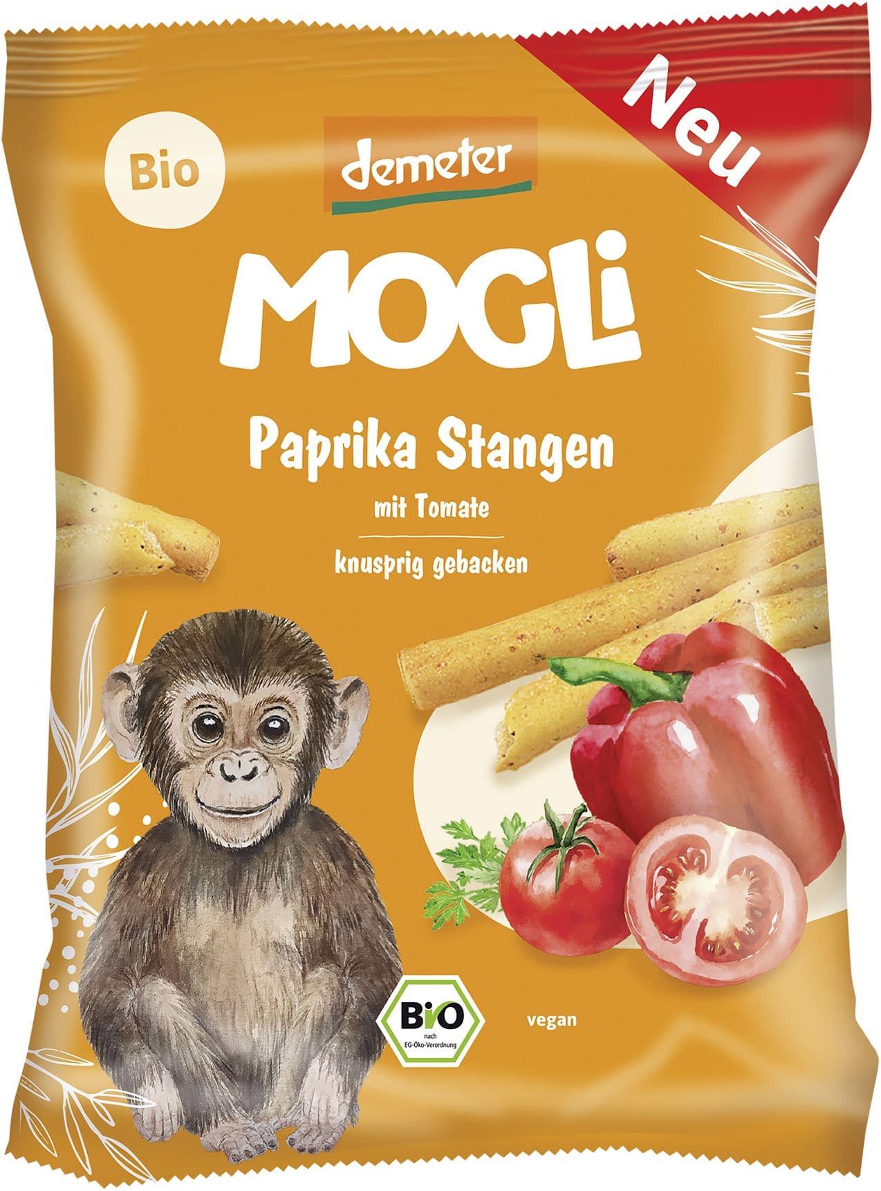 MOGLI Bio Demeter Paprika Stangen mit Tomate