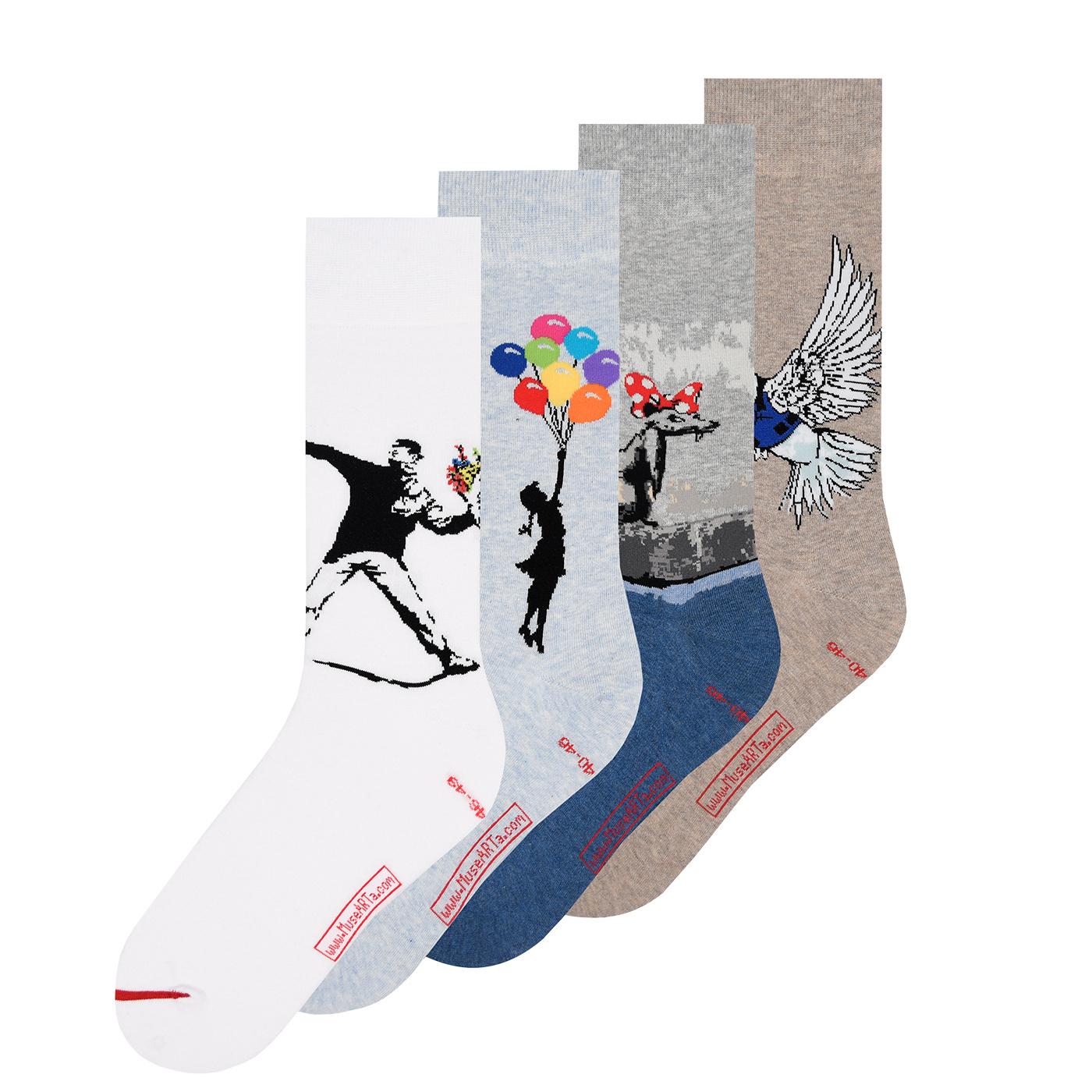 Produktbild MuseARTa Unisex Socken The world's most famous Graffiti - Flower Bomber Geschenkpackung 4 von 4