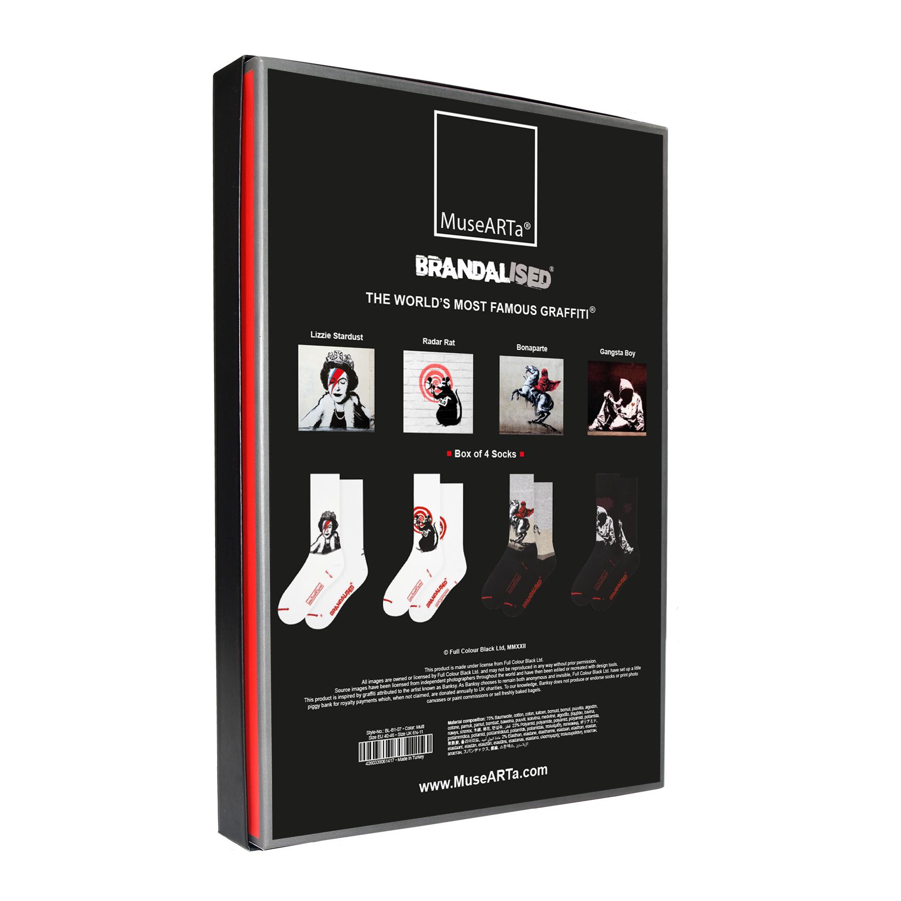Produktbild MuseARTa Unisex Socken The world's most famous Graffiti - Lizzie Stardust Geschenkpackung 3 von 5
