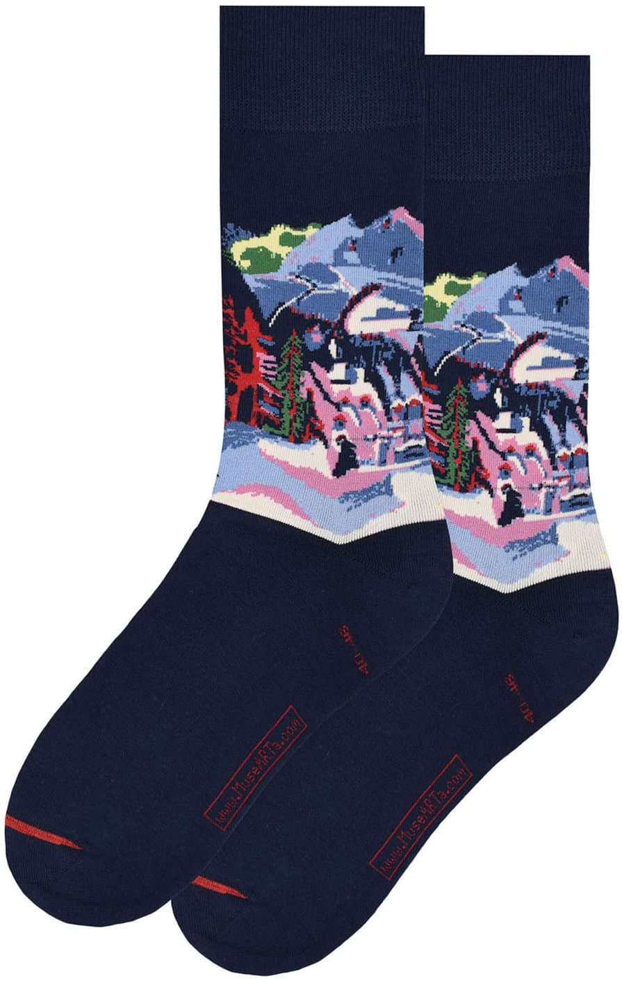 MuseARTa Unisex Socken Ernst Ludwig Kirchner - Davos in Snow