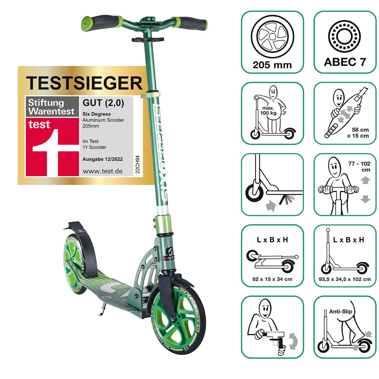 Authentic 511 Six Degree Scooter 205mm grün