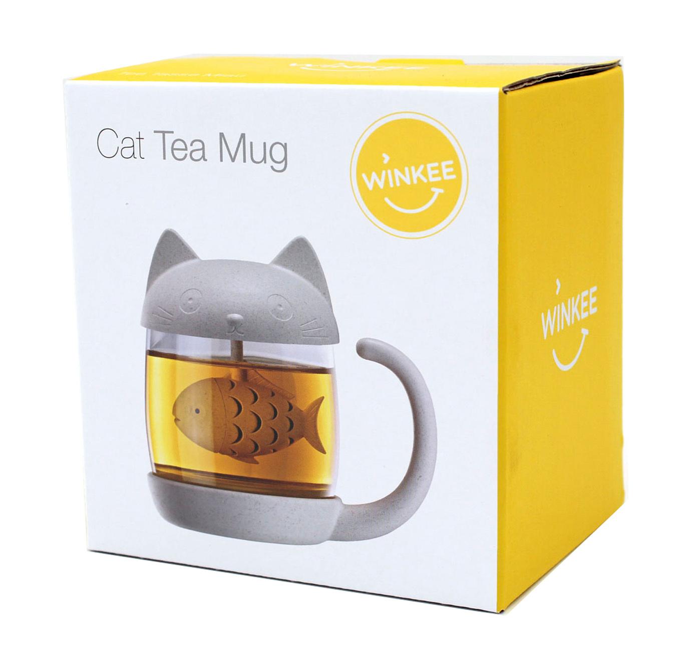 Produktbild Winkee Teebecher Katze mit integriertem Tee-Ei 2 von 4