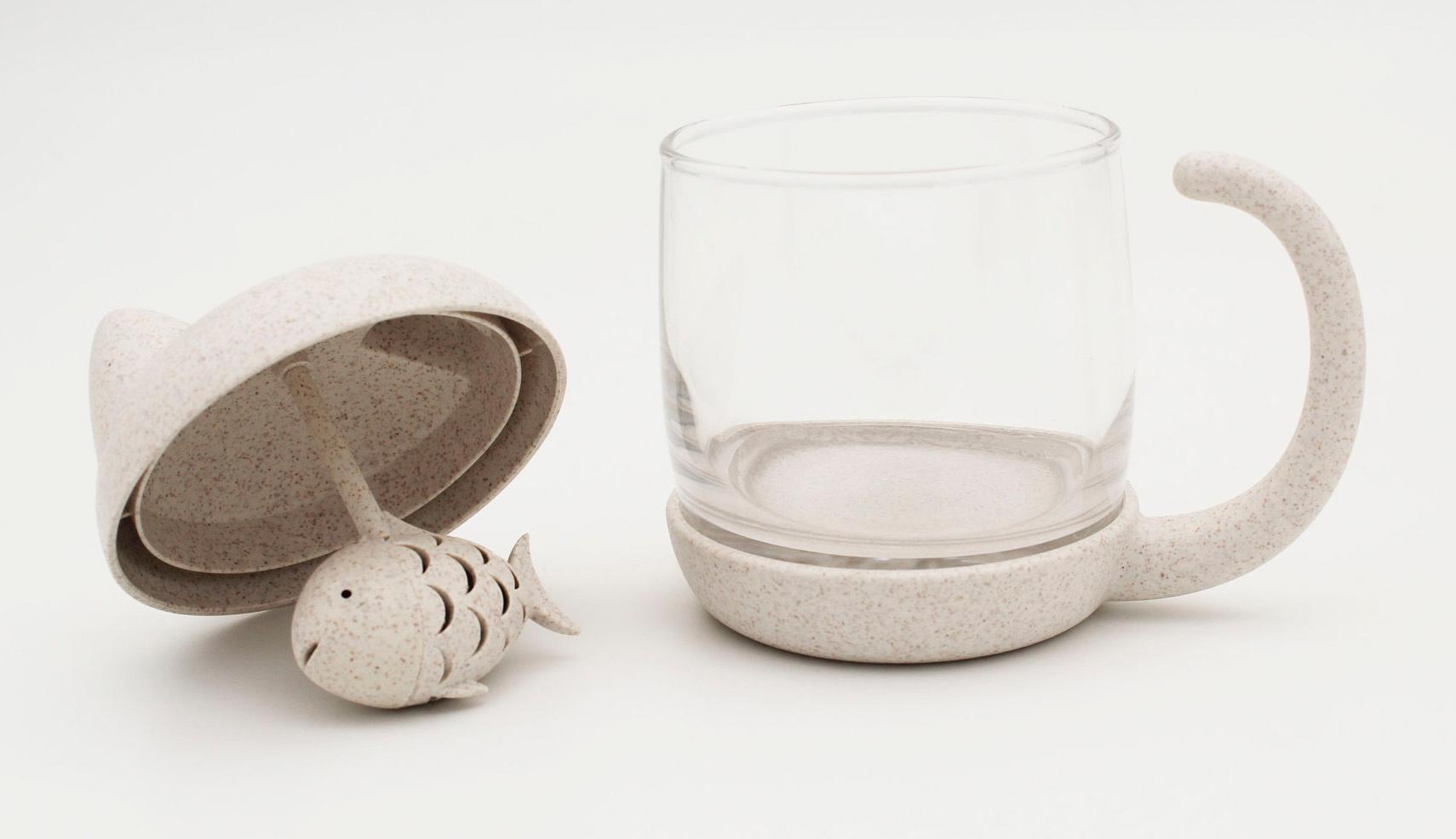 Produktbild Winkee Teebecher Katze mit integriertem Tee-Ei 4 von 4