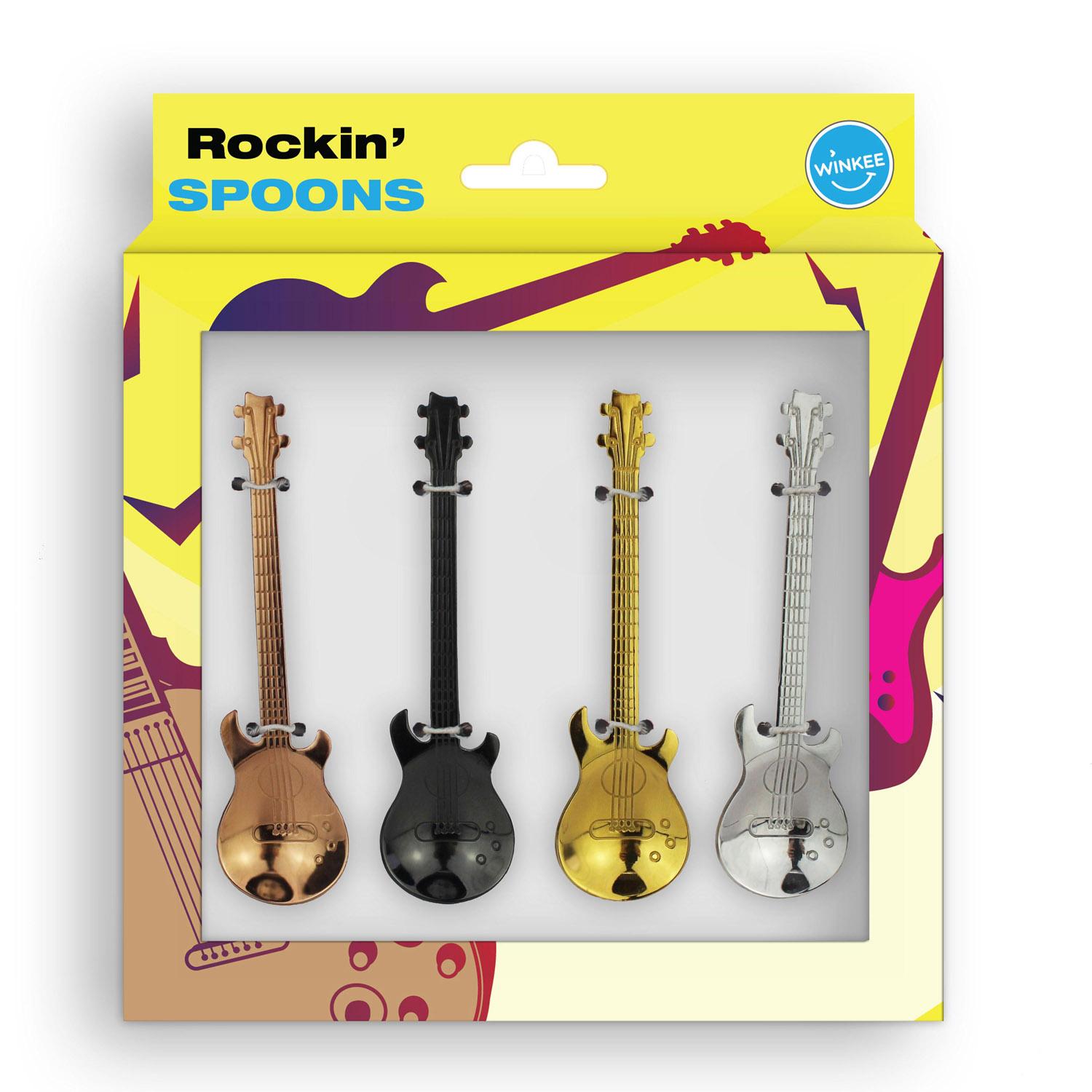Winkee Kaffeelöffel Set Gitarren 4-tlg.