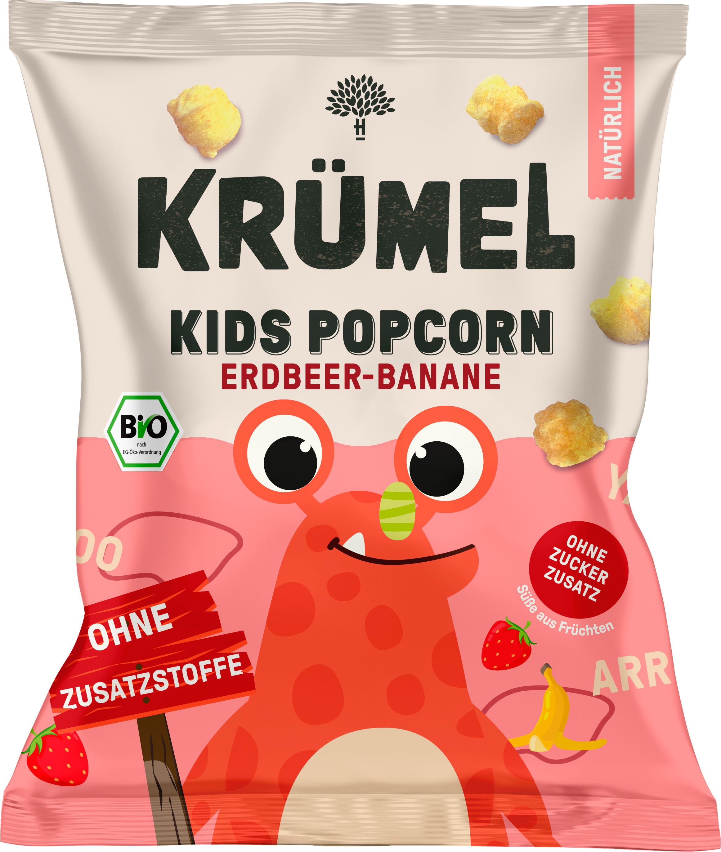 Krümel Bio Kids Popcorn Erdbeer- Banane