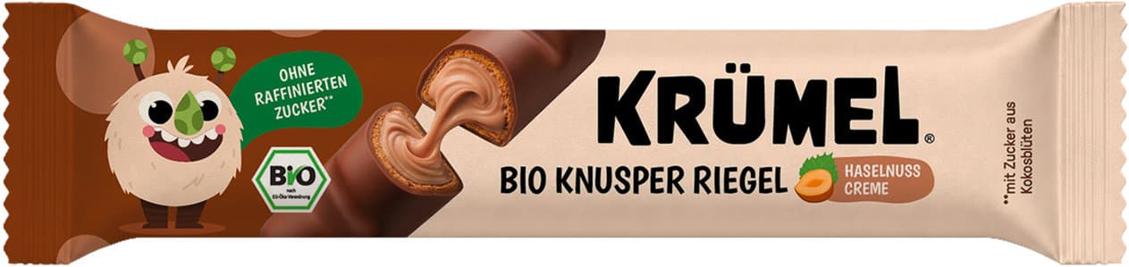 Krümel Bio Knusperriegel Haselnusscreme
