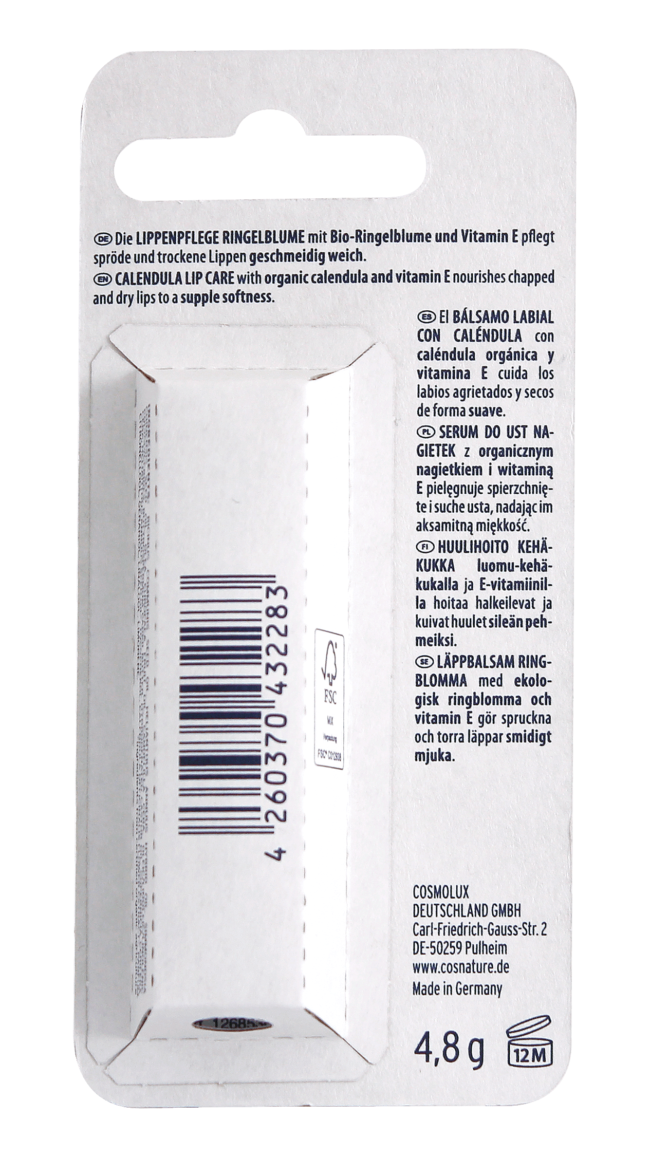 Produktbild cosnature® Lippenpflege Ringelblume 2 von 3