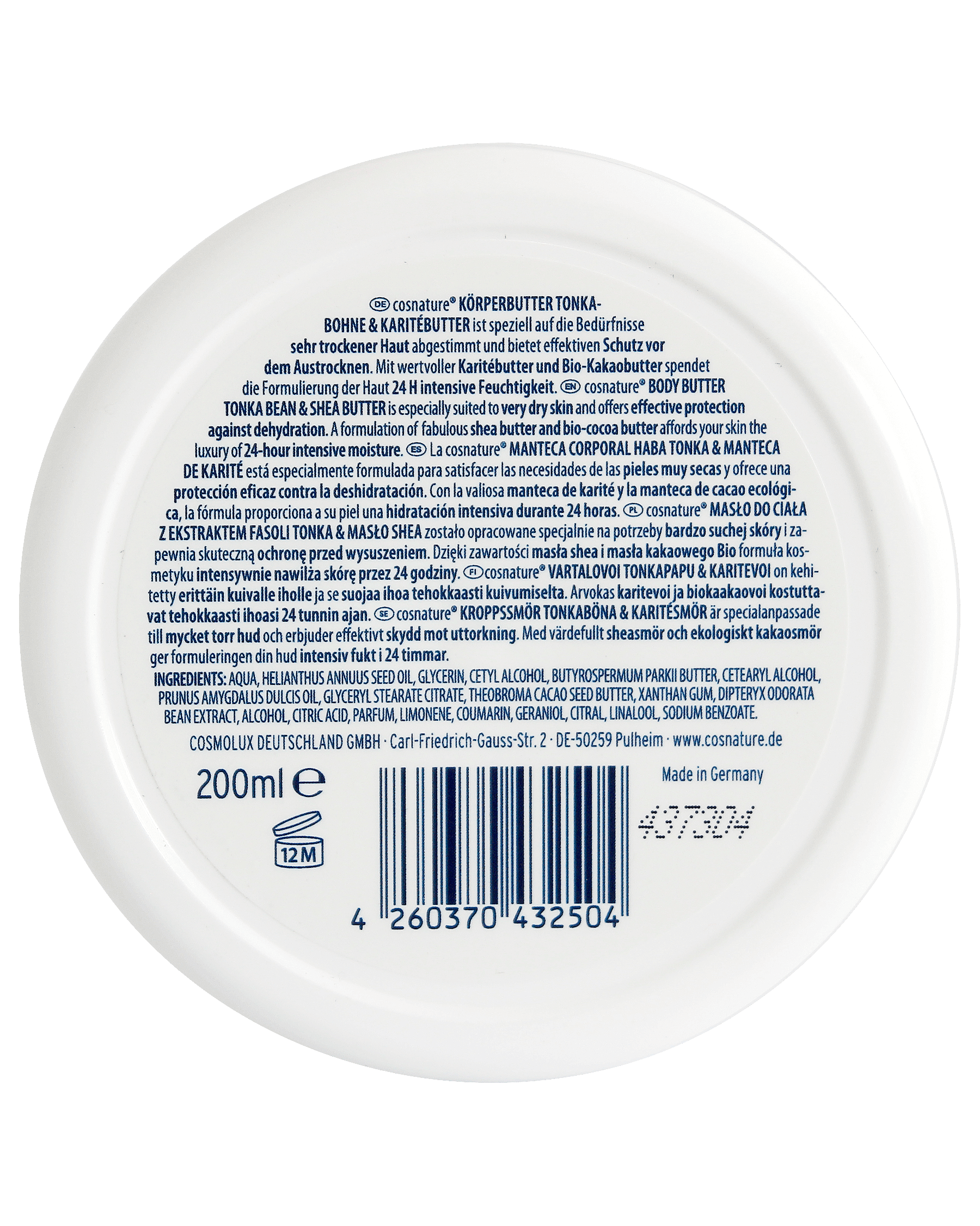 Produktbild cosnature® Körperbutter Tonkabohne & Karitébutter 2 von 2
