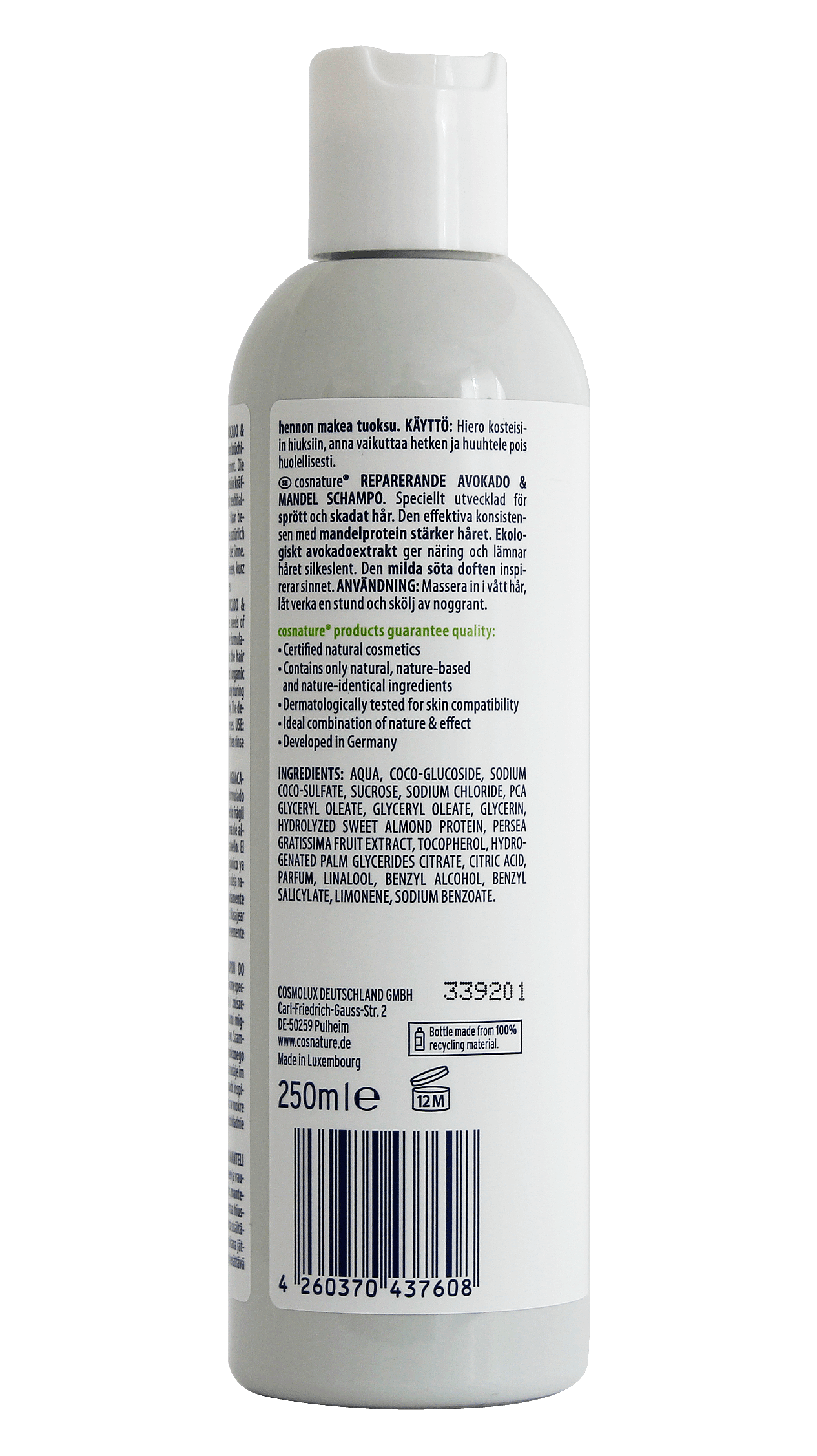Produktbild cosnature® Aufbau-Shampoo Avocado & Mandel 2 von 3