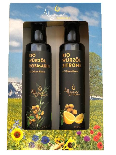 Allgäuer Ölmühle Bio Genießerbox Würzöl 2x250ml