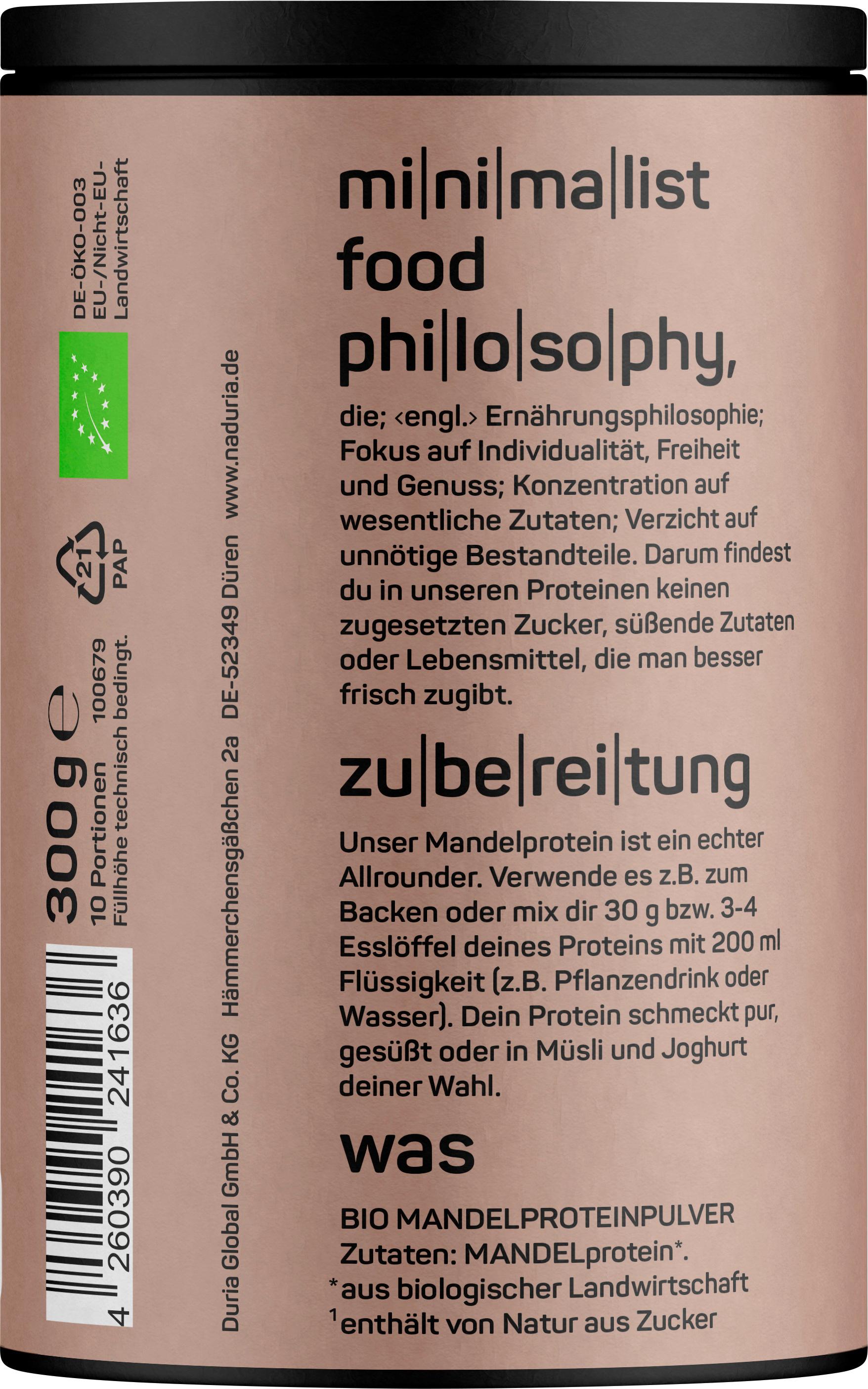 Produktbild NADURIA Bio Mandelproteinpulver 2 von 6