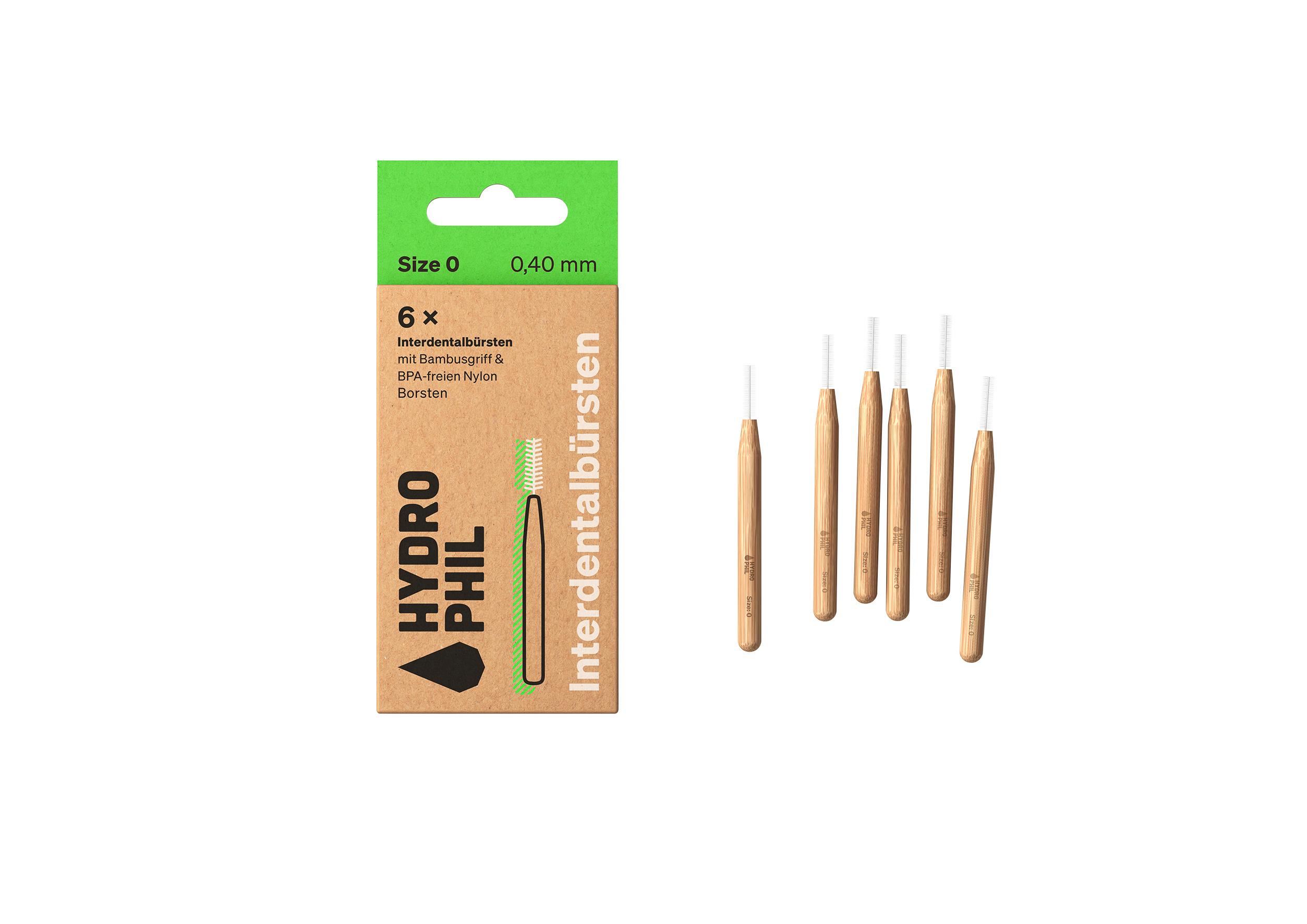 Produktbild HYDROPHIL Interdentalbürsten aus Bambus – Size 0 – 0,40 mm 3 von 3