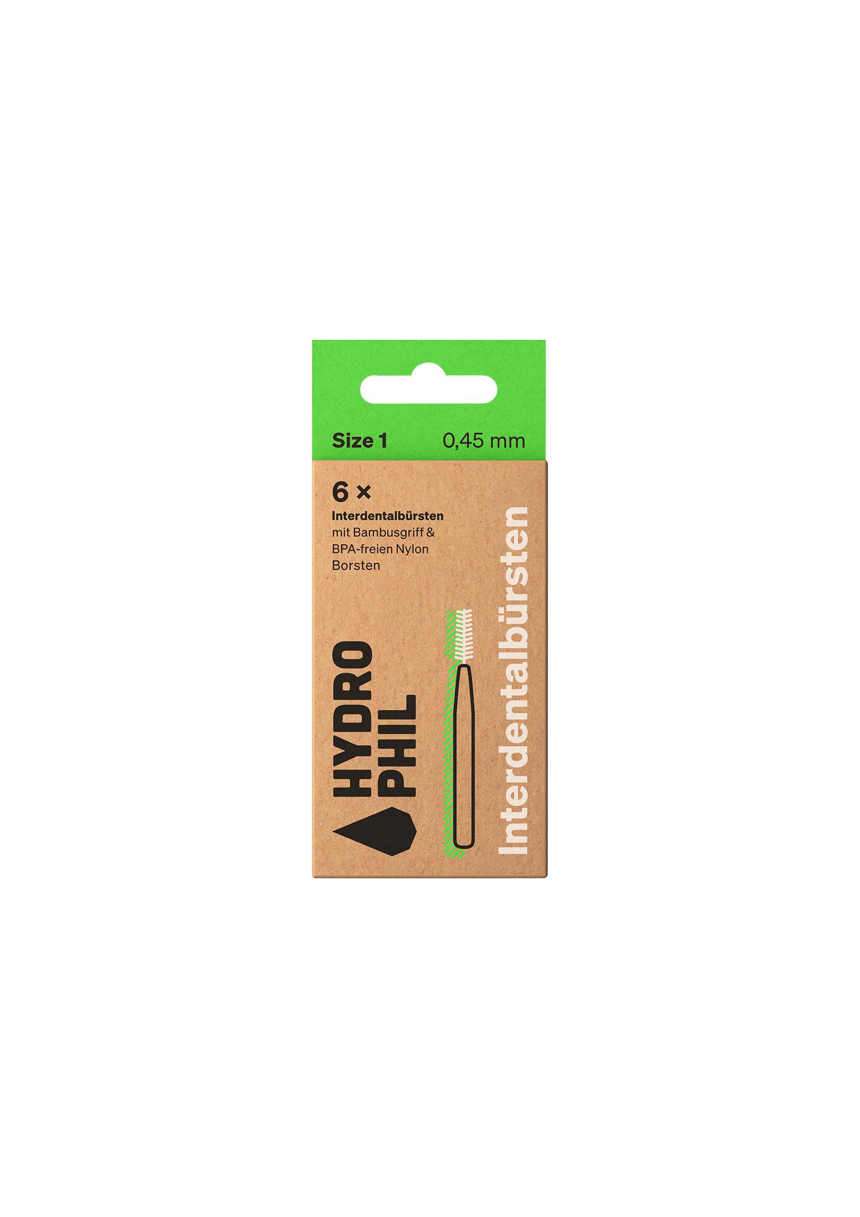 HYDROPHIL Interdentalbürsten aus Bambus – Size 1 – 0,45 mm