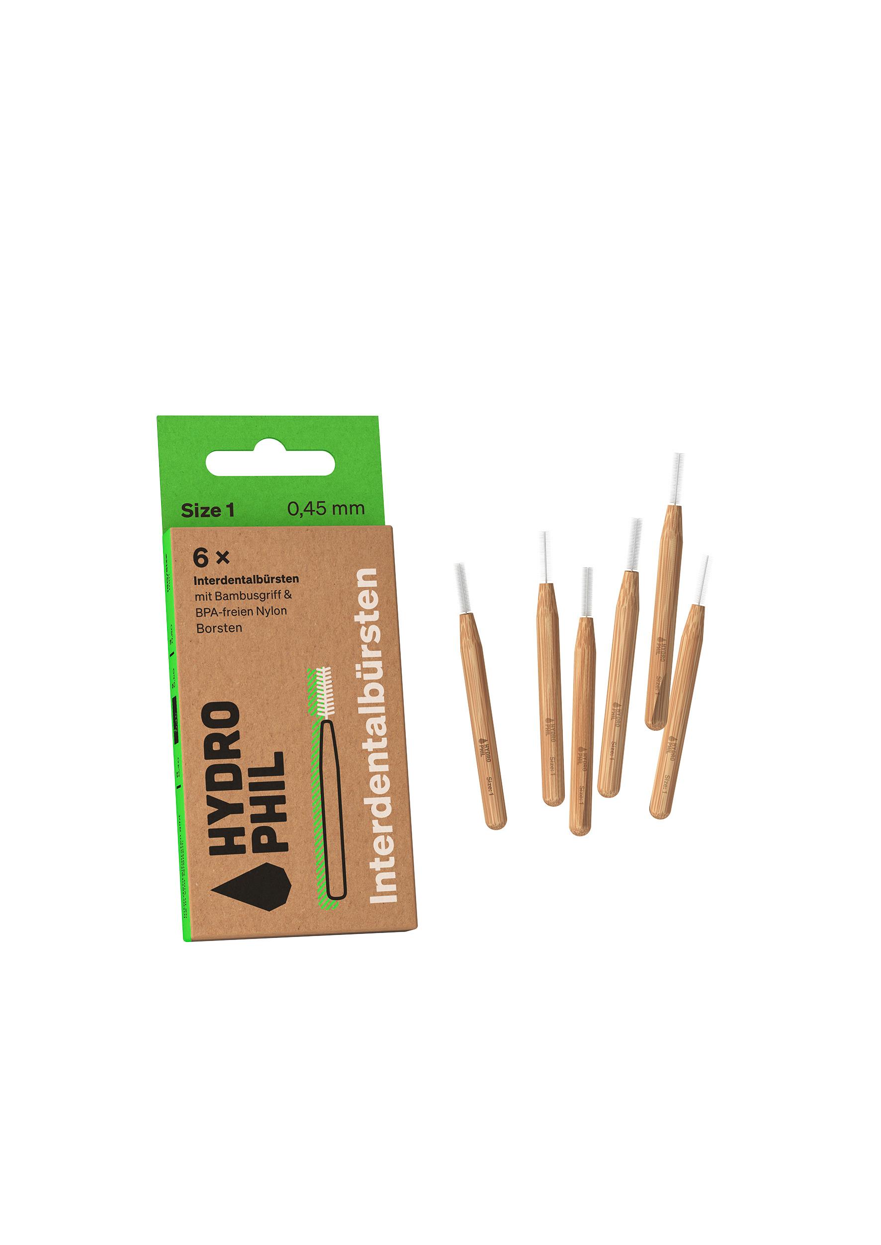 Produktbild HYDROPHIL Interdentalbürsten aus Bambus – Size 1 – 0,45 mm 2 von 3