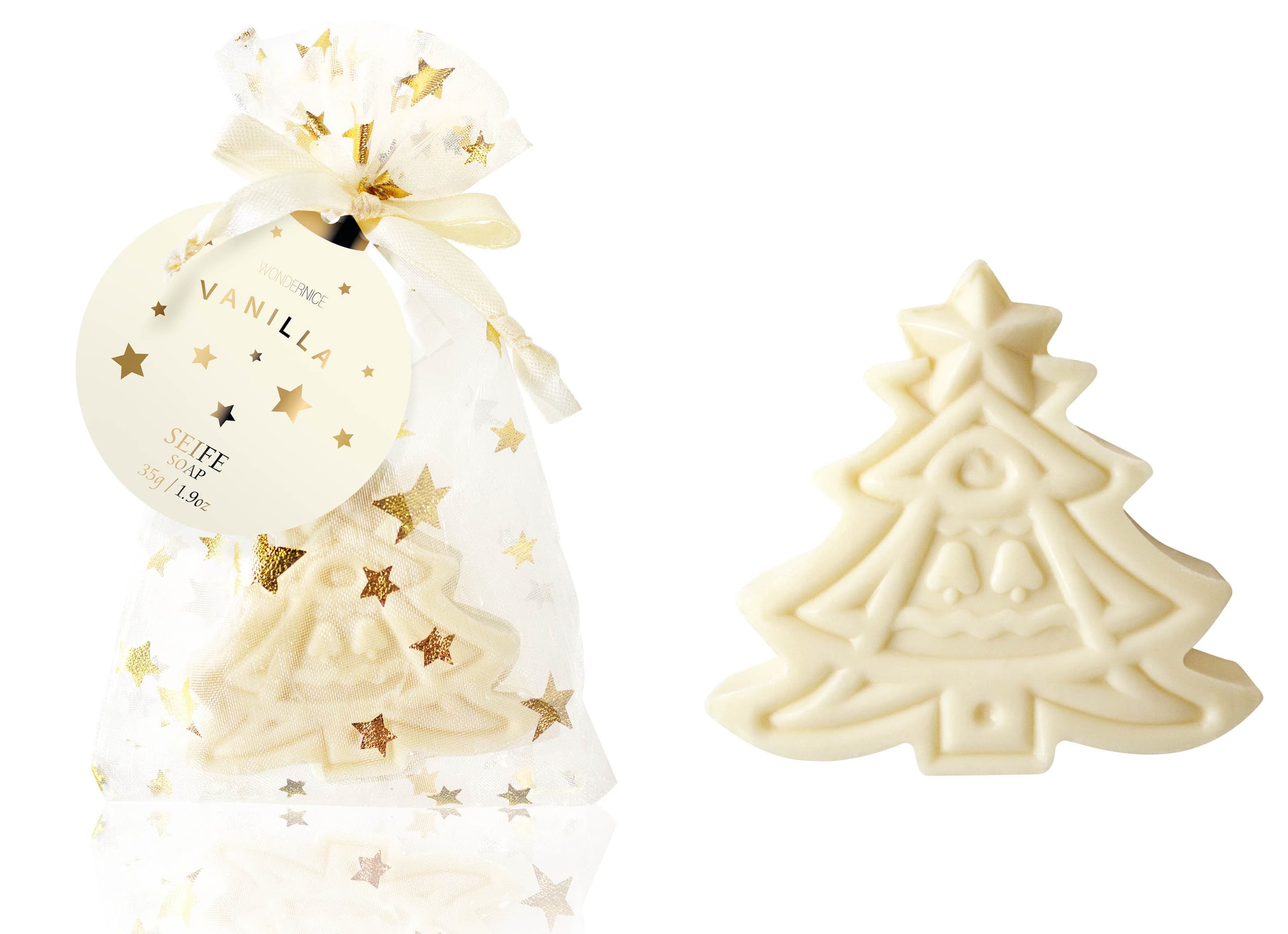 WONDERNICE Tannenbaumseife im Organzasäckchen Geschenkpackung
