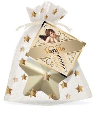 WONDERNICE Sternseife im bedruckten Organzasäckchen Geschenkpackung