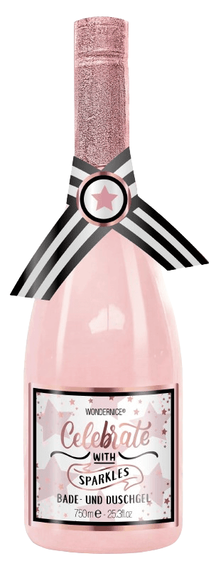 WONDERNICE Bade-& Duschgel Celebrate with Sparkles in Champagnerflasche